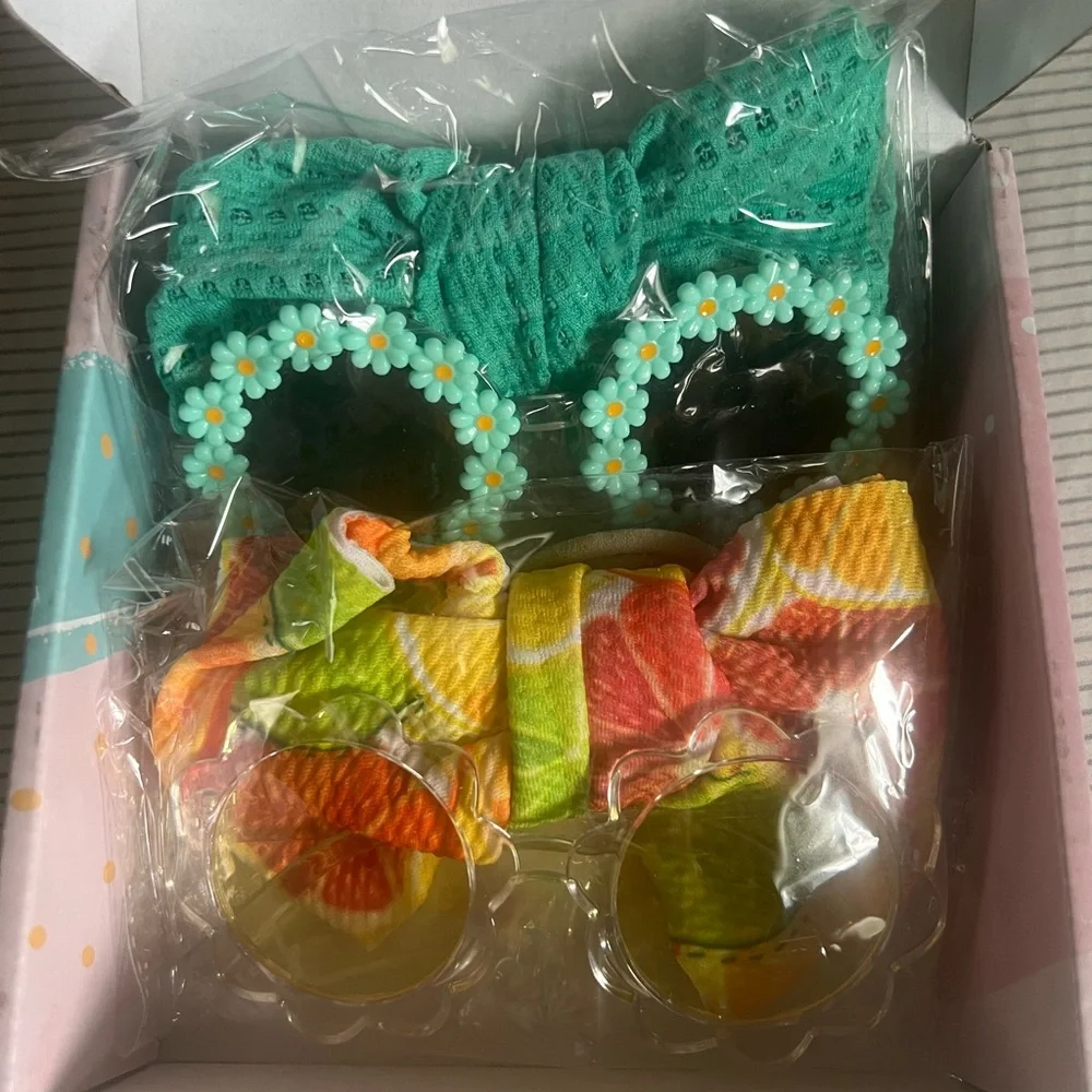 Baby girl Sunglasses and Headbands Set of 2